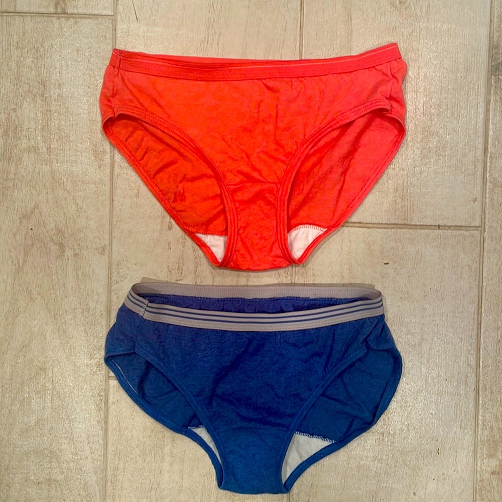 Blue and red women’s underwear